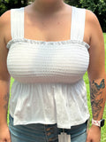 White Tank with scrunched Top