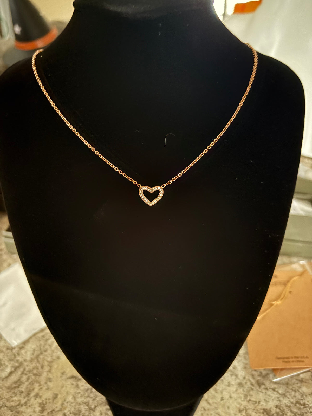 Silver heart necklace