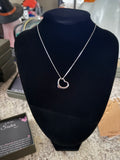 Large silver heart necklace