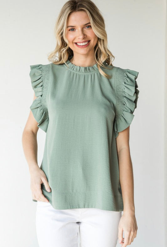 MAKIN’ MY WAY DOWNTOWN TOP IN SAGE