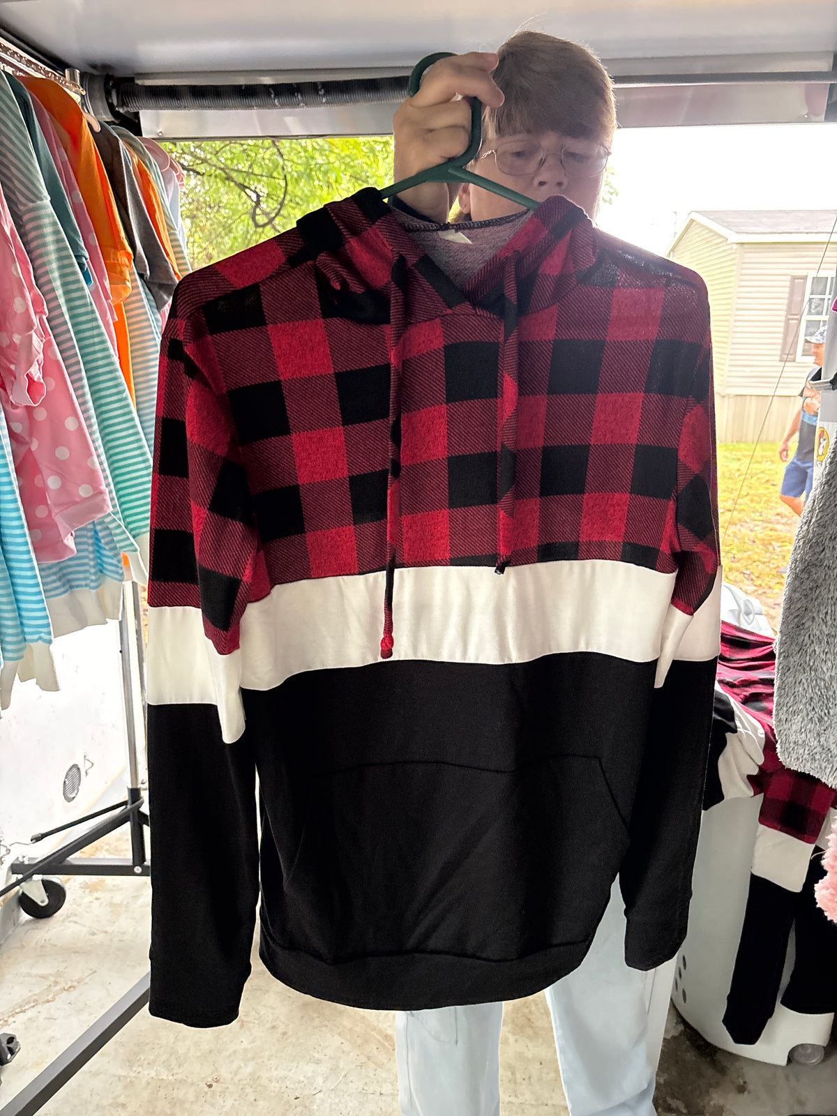 Red and black plaid long sleeve